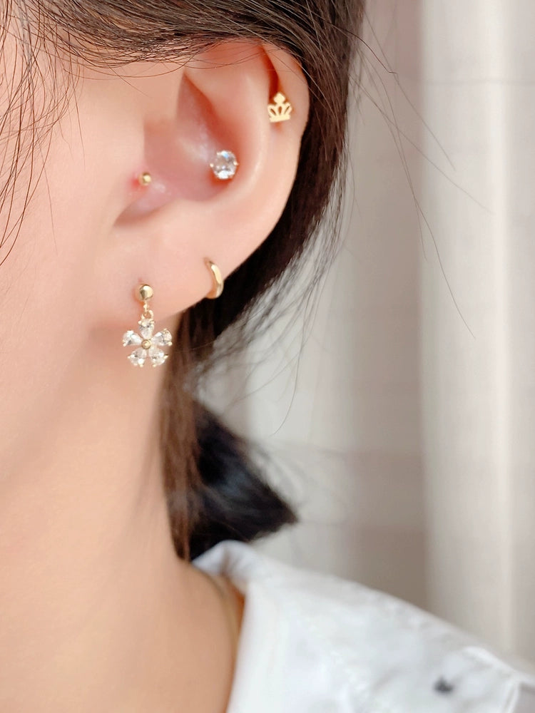 Daisy Drop Stud Earrings