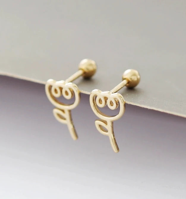 Stylised Flower Stud Earrings