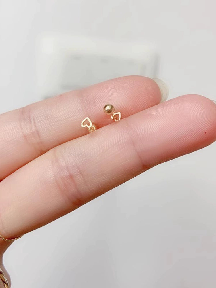 Tiny Heart Stud Earrings