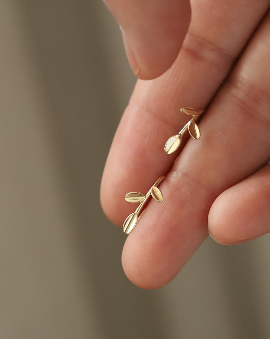 Vine Leaf Hook Earrings