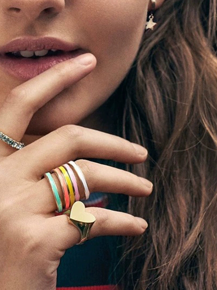 Colored Band Stackable Ring