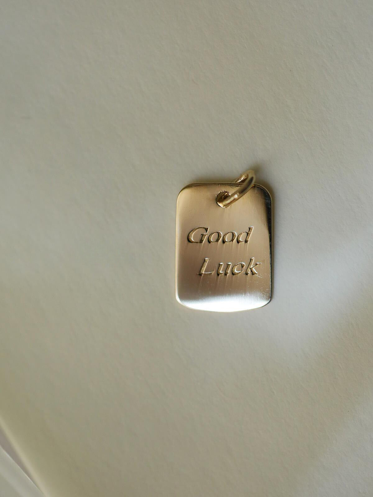 'Good Luck'  Plate Charm Necklace