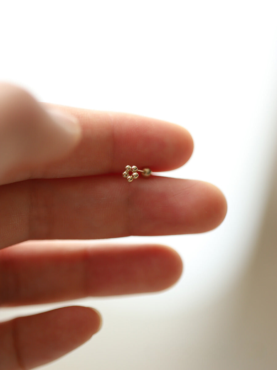 Beaded Flower Stud Earrings