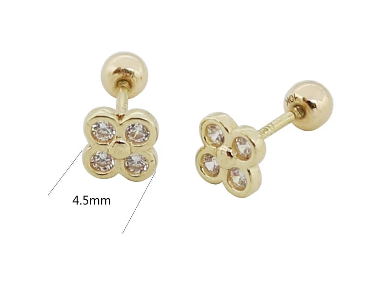 Moissanite Flower Stud Earrings