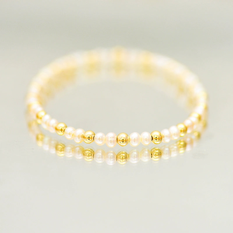 Pearl & Gold Bead Candy Bracelet