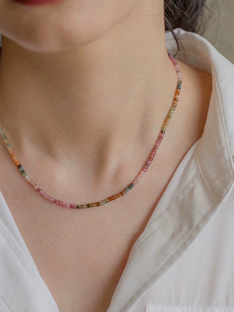 Tourmaline Crystal Beads Necklace