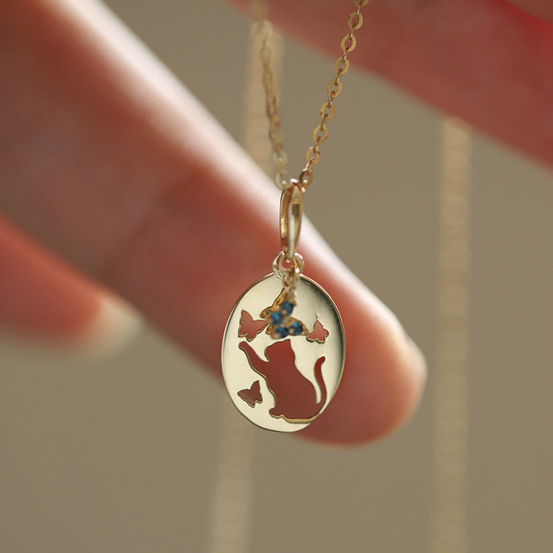 Catjoy Coin Charm Necklace