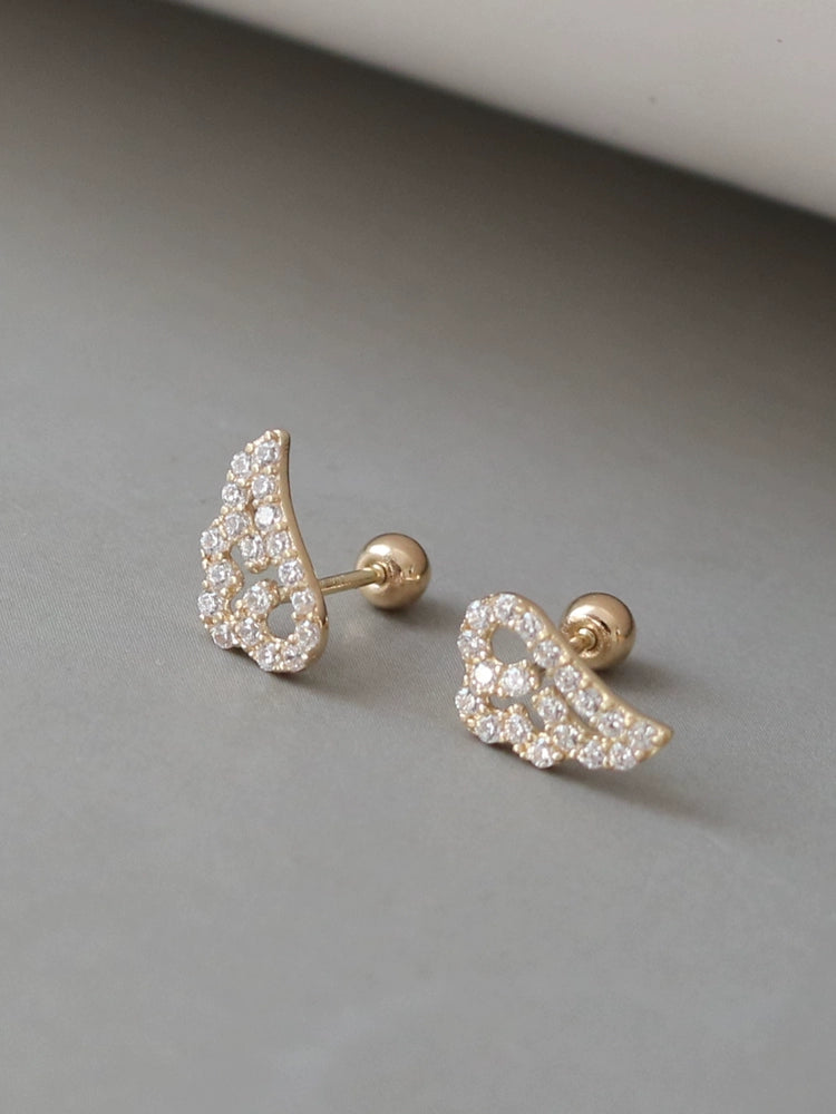 Cupid Wing Stud Earrings