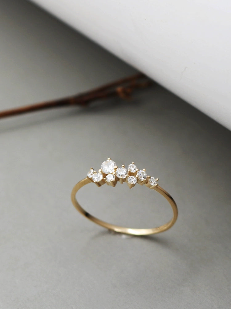 Moissanite Blossom Stackable Ring