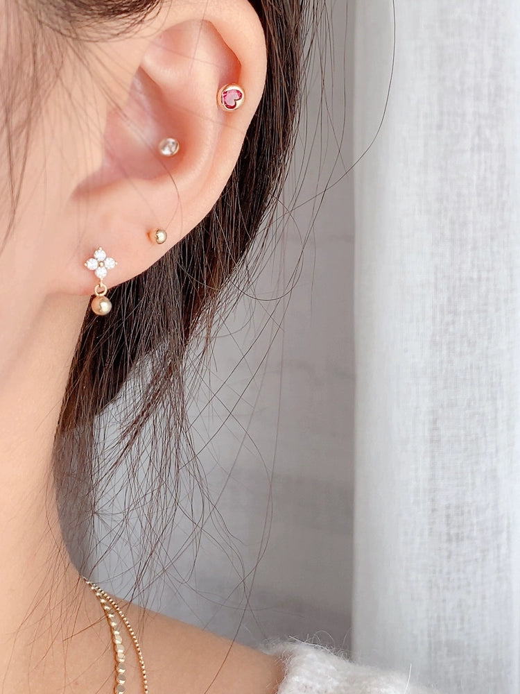 Asymmetrical Camilla Flower Stud Earrings