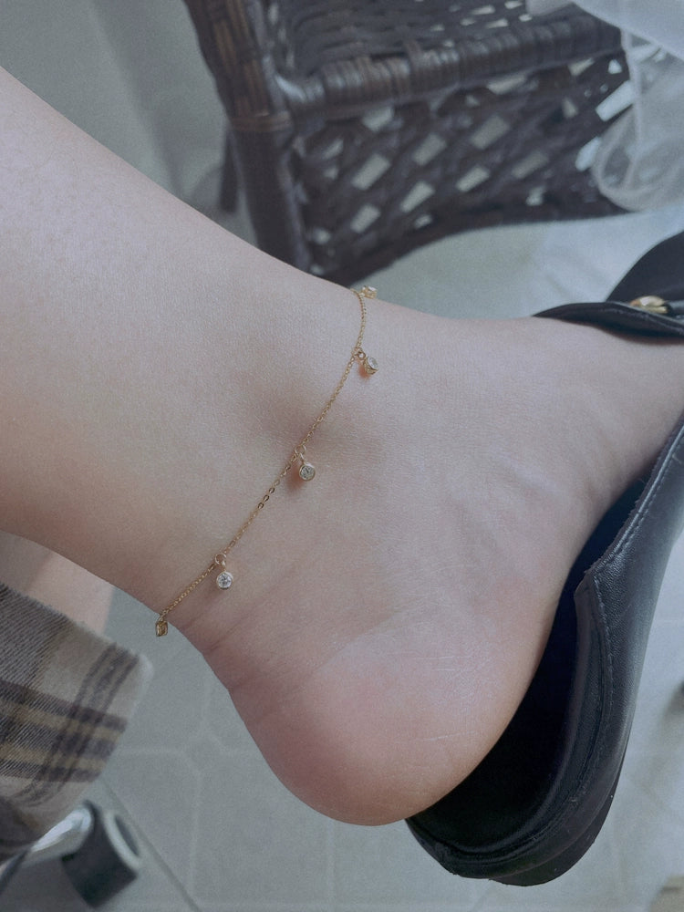 Hanging Bezel Bracelet/ Anklet