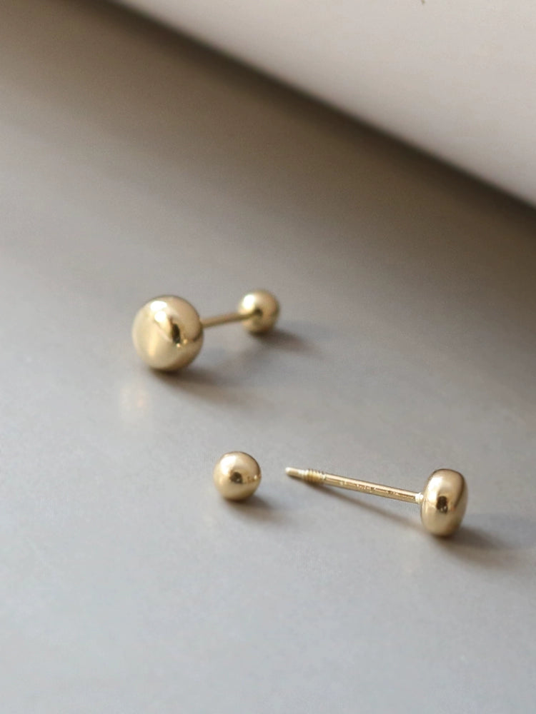 Button Dome Stud Earrings