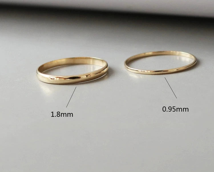 Plain Slim Band Stackable Ring