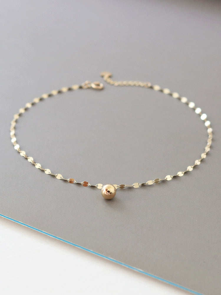 Dome on Sequinned Kiss Chain Bracelet / Anklet