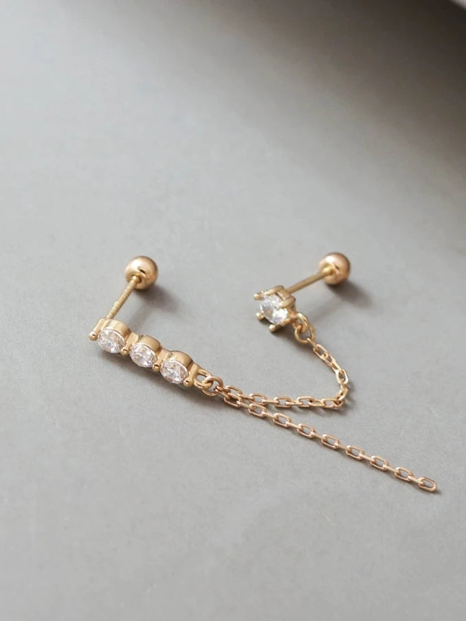 Savannah Chain Double Stud Earrings