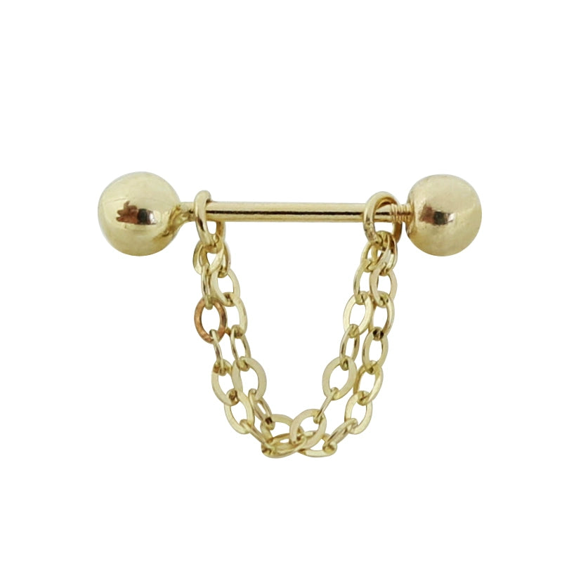 Detachable Double Chain Stud Earrings