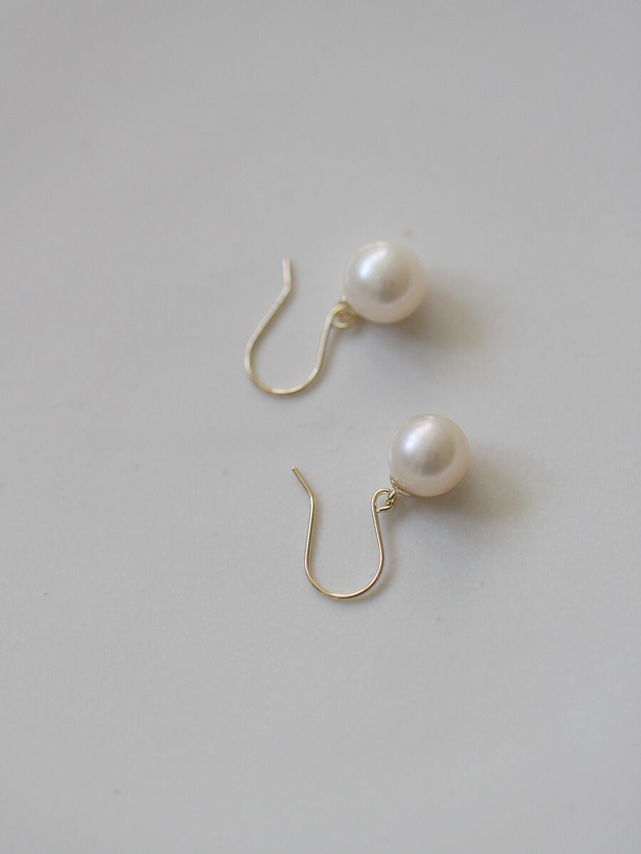 Pearl Dome Hook Earrings