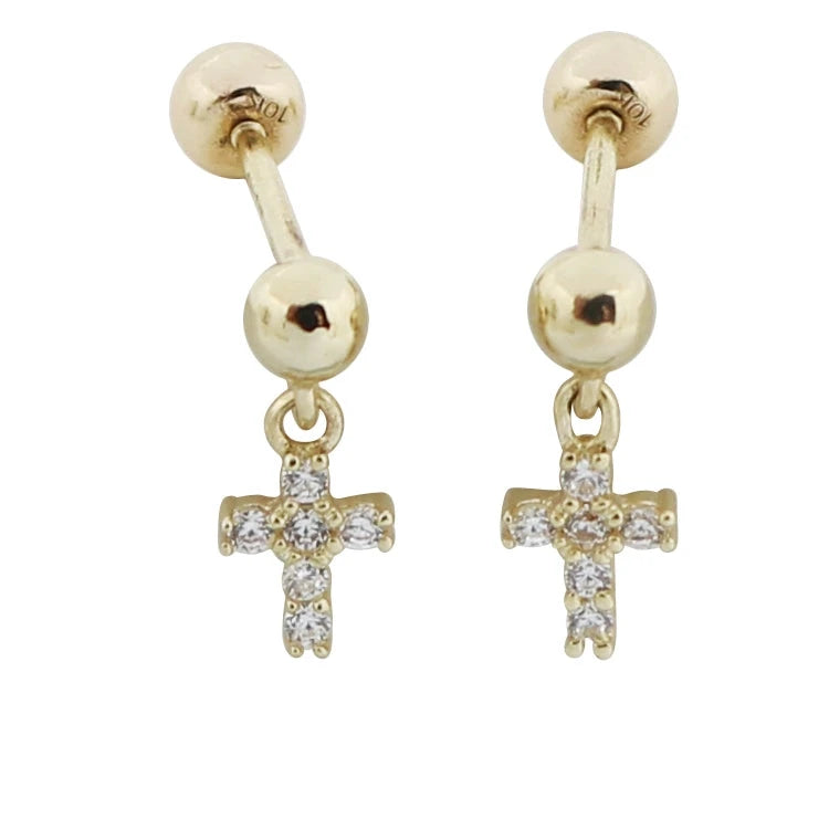 Twinkle Cross Stud Earrings