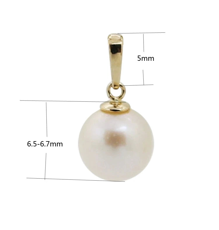 Hanging Pearl Charm Necklace