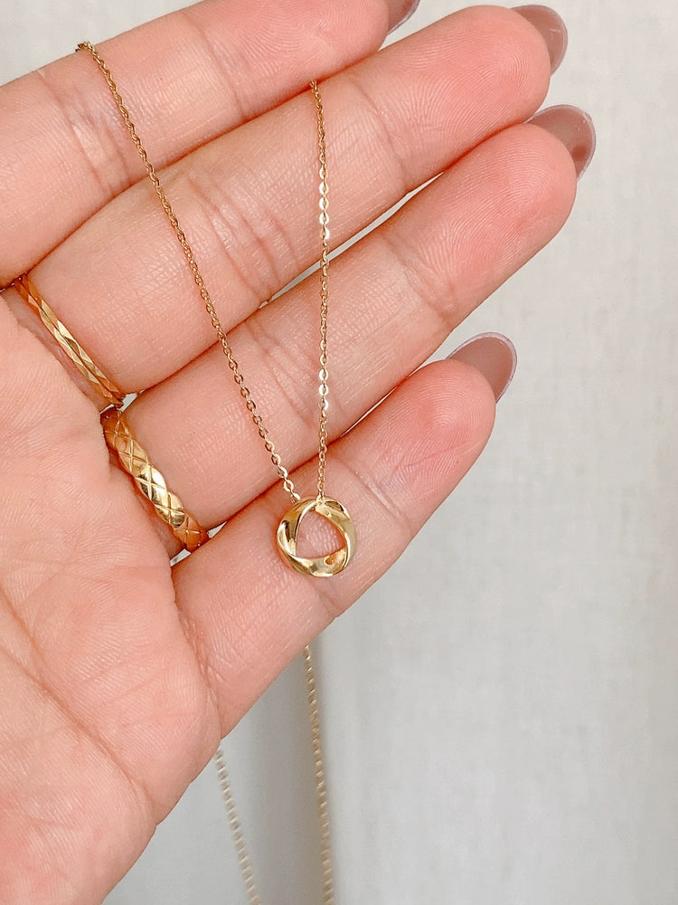 Whirl Wrap Ring Charm Necklace