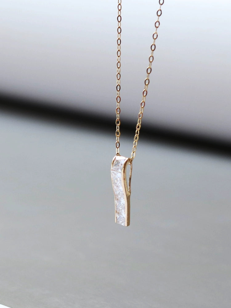 Moissanite Wand Clip Charm Necklace