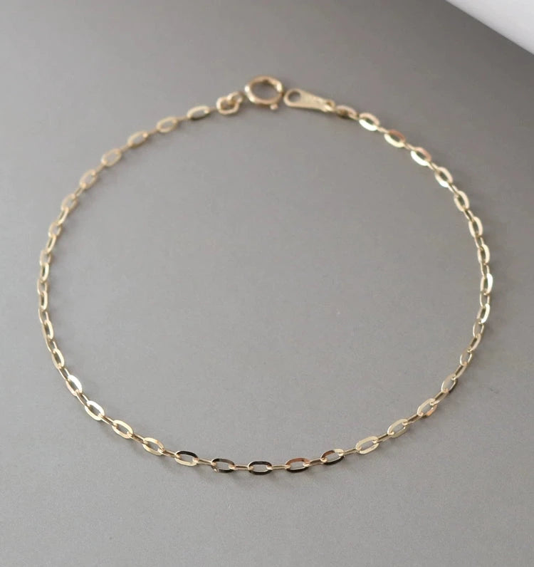 Fine Paperclip Chain Bracelet / Anklet