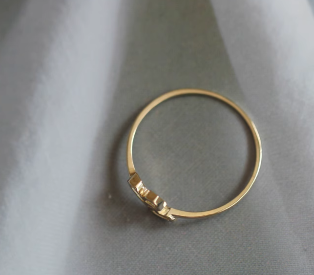 Double Heart Stackable Ring