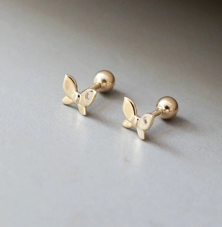 Hairbow Butterfly Stud Earrings