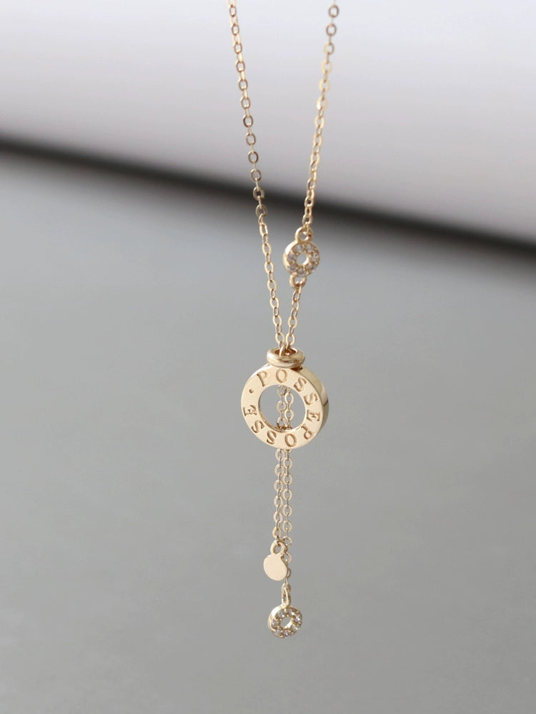 Posse Circle Ring Lariat Necklace