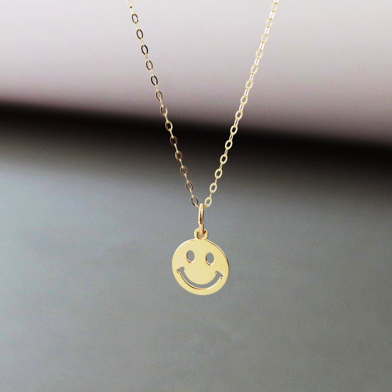 Happy Face Charm Pendant Necklace