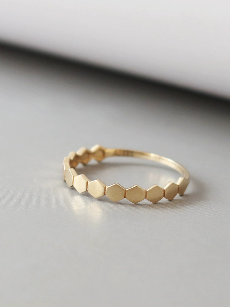 Hex Tiled Stackable Ring