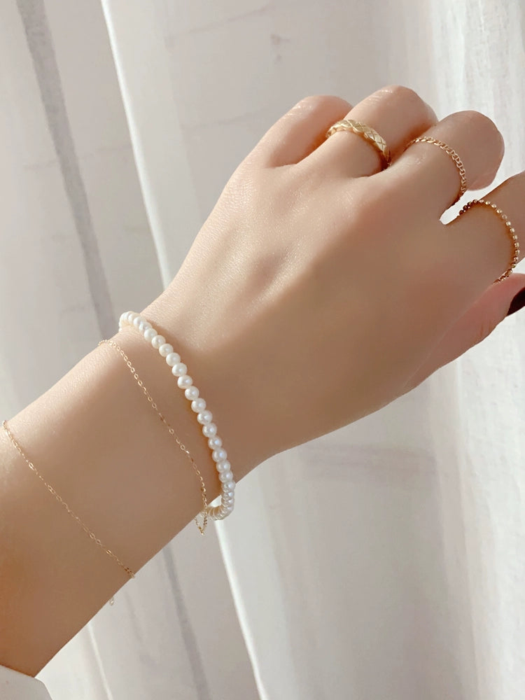 Pearl & Chain Duo Bracelet