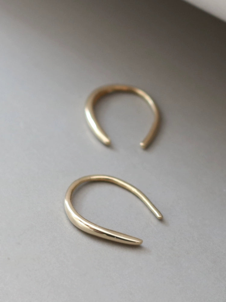 Open Curve Ear Hook Earrings