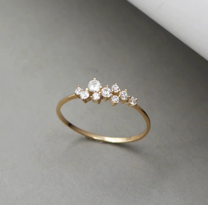 Moissanite Blossom Stackable Ring