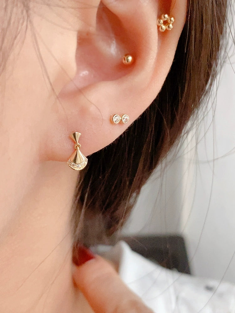 Trumpet Fan Sud Earrings