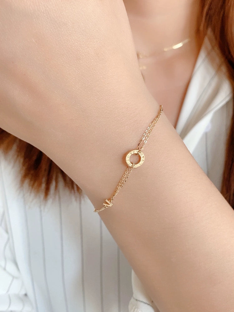 L.O.V.E  Ring Chain Bracelet