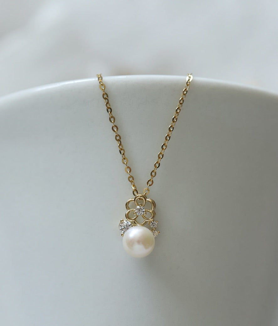 Grace Pearl Charm Necklace