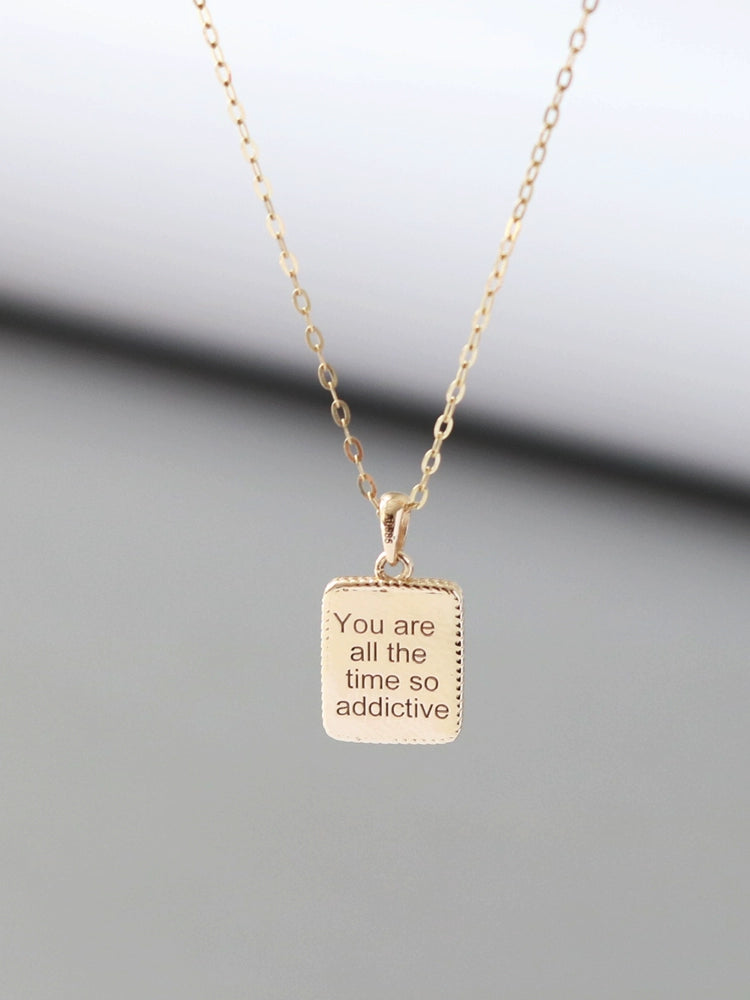 Secret Message Dual Face Charm Necklace