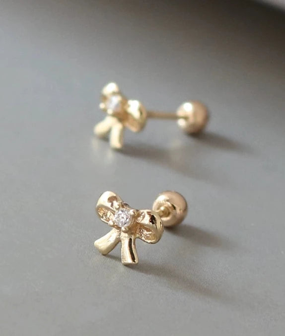 Sweet Bow Stud Earrings