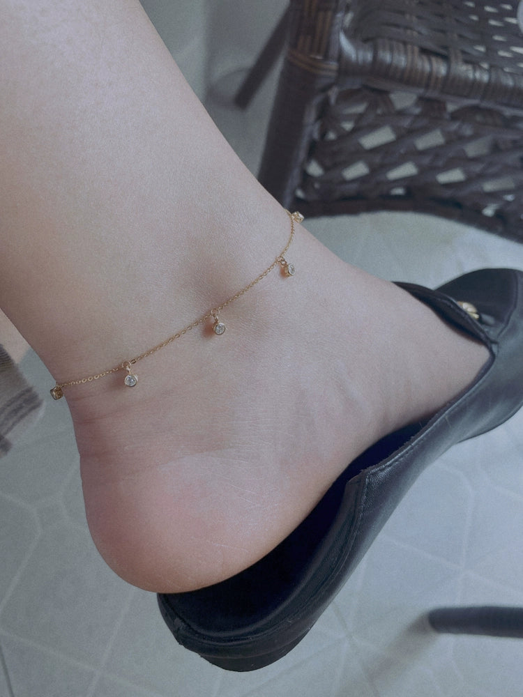 Hanging Bezel Bracelet/ Anklet