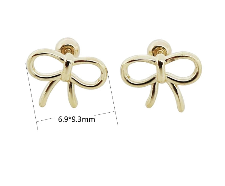 Tie Bow Stud Earrings