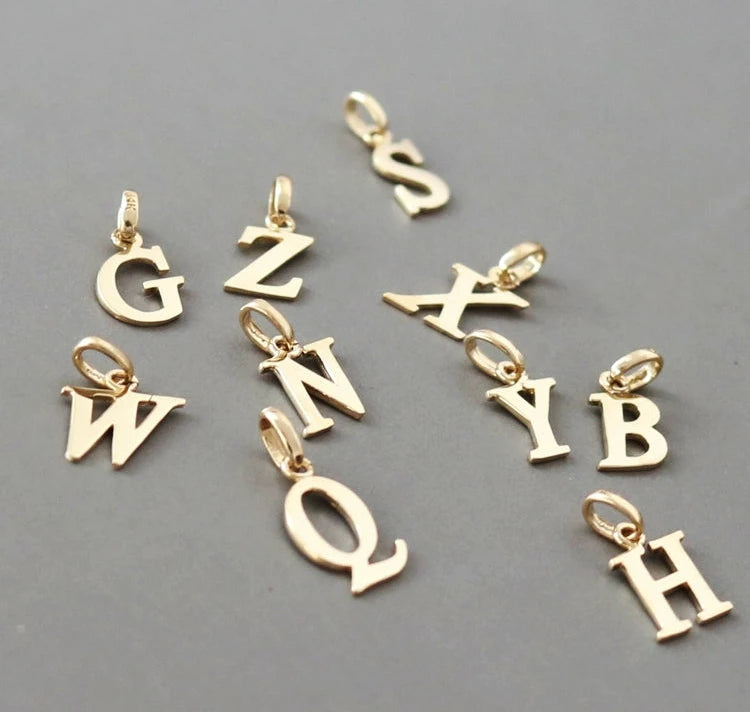 Italic Alphabet Charm Pendant