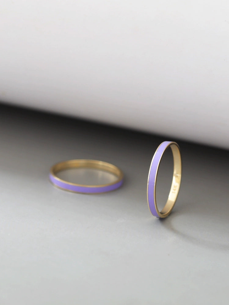 Colored Band Stackable Ring