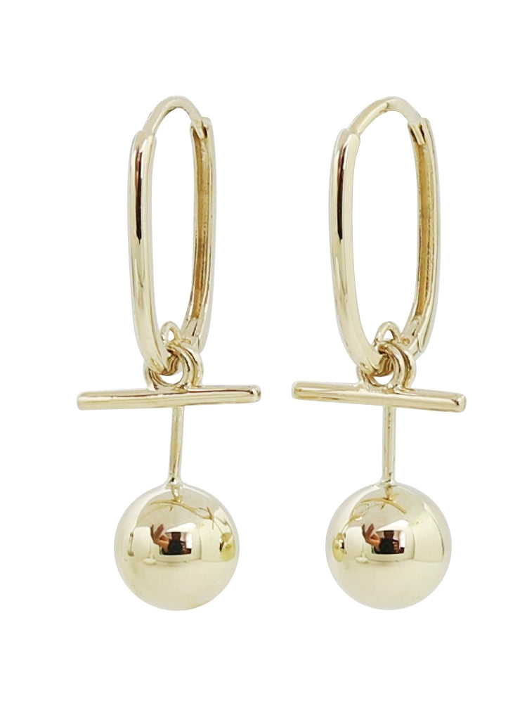 Balanced Dome Oval Hoop Earrings