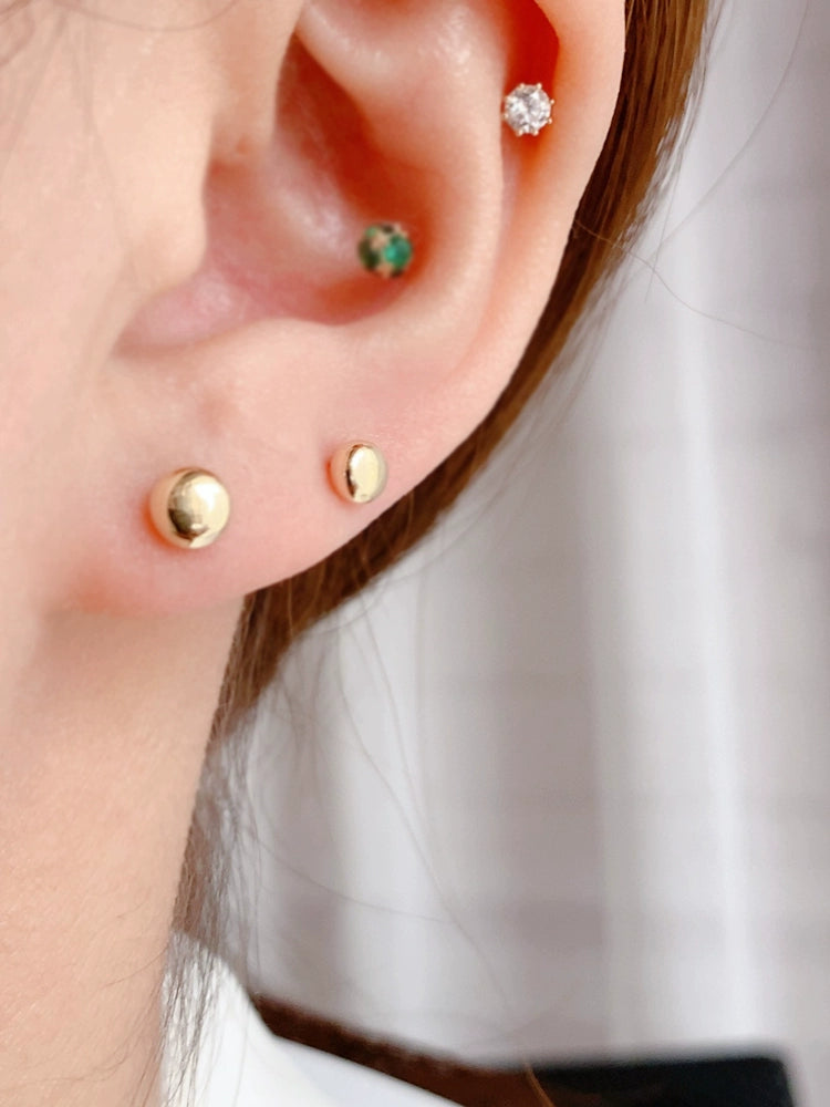 Button Dome Stud Earrings