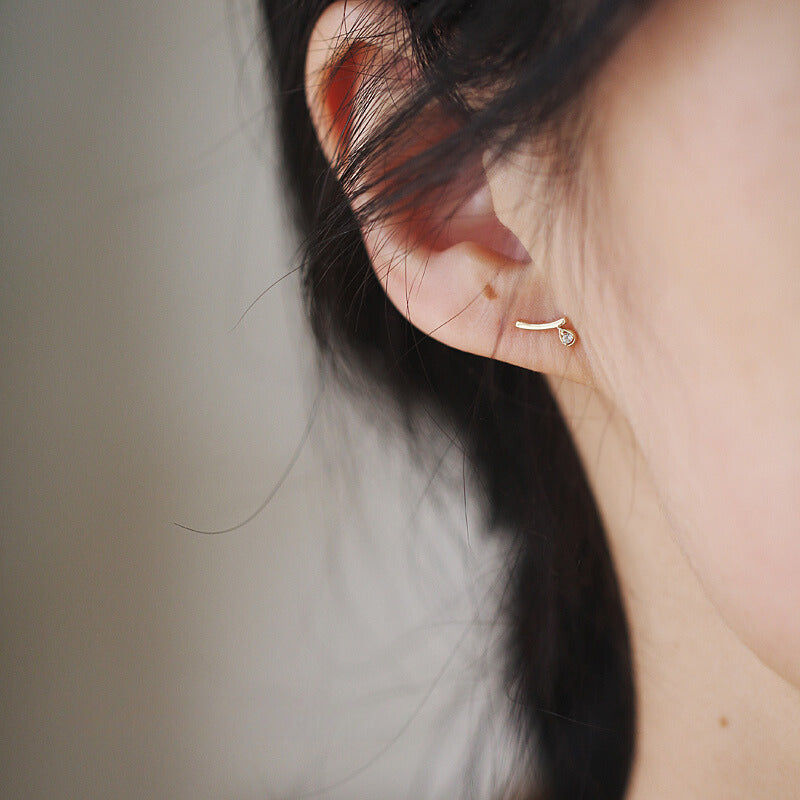 Asymmetrical Chain Stud Earrings