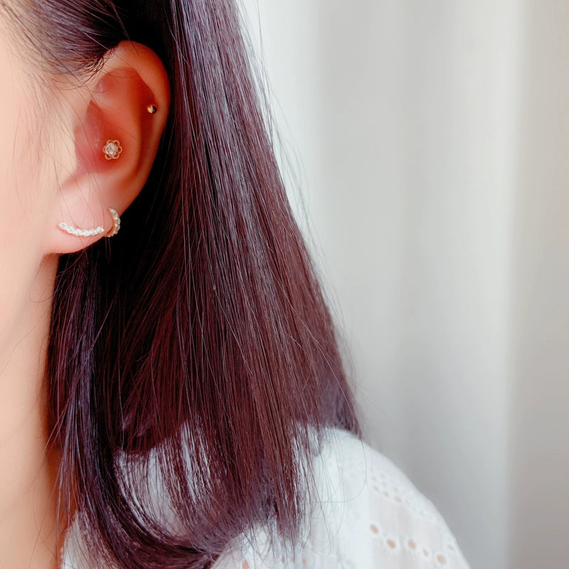 Asymmetric Athena Chains Stud Earrings