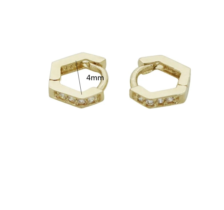 Mini Pento Huggie Hoops