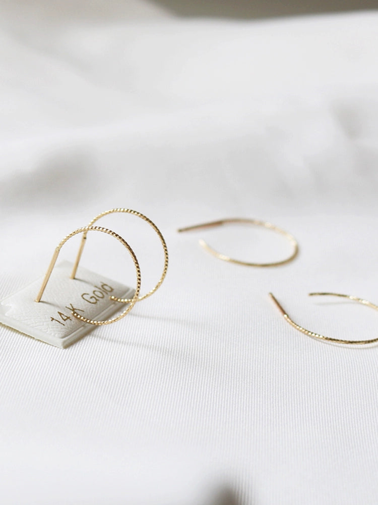 Twisted Large Semi Hoop Earrings