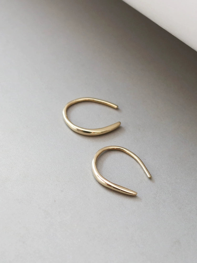 Open Curve Ear Hook Earrings